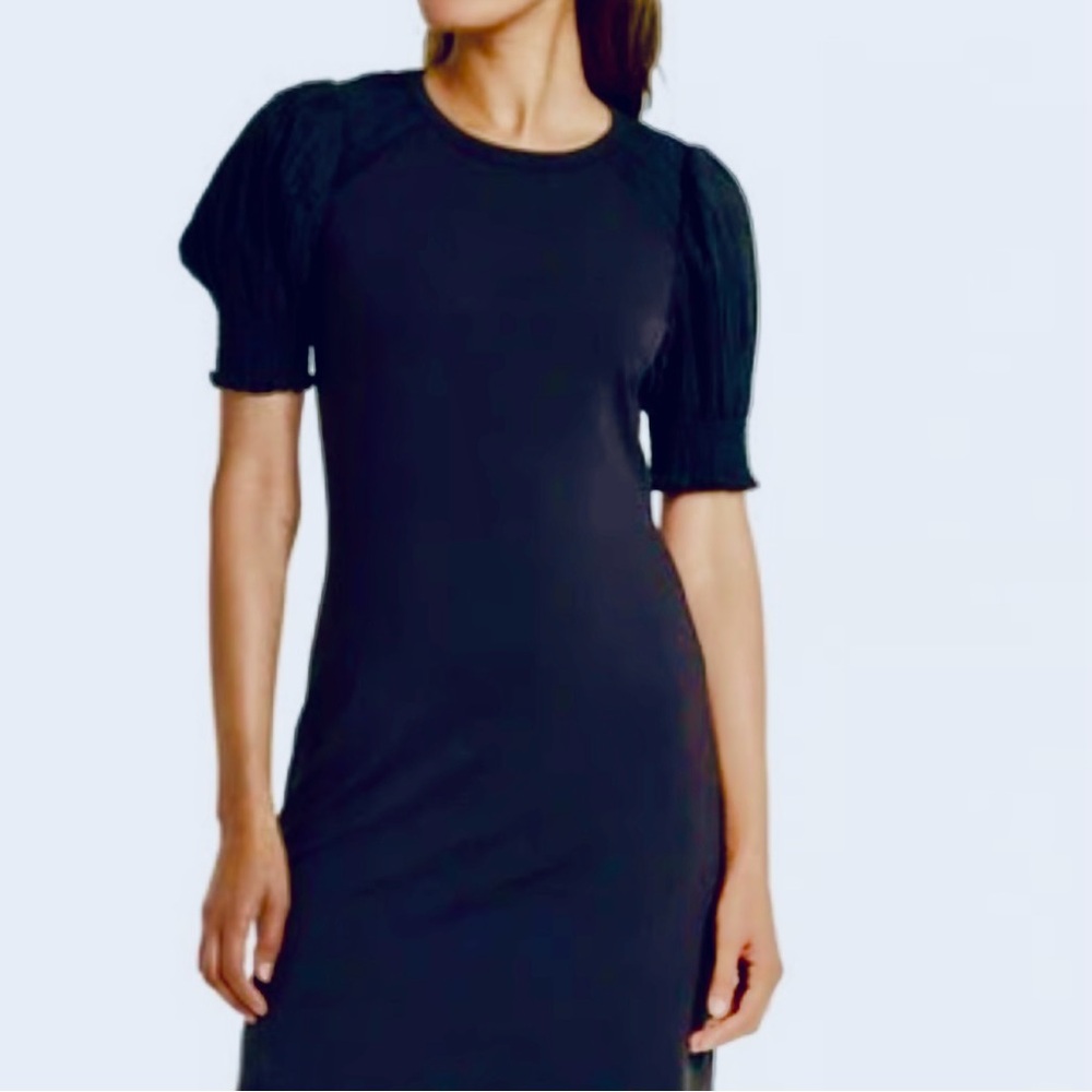 Calvin Klein Navy Puff Sleeves Sheath Dress Size 10